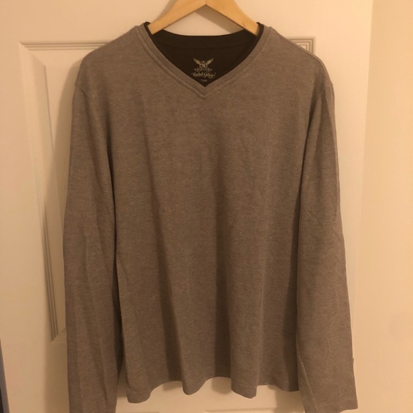 Gray V-Neck Sweater - Picture 2 of 3